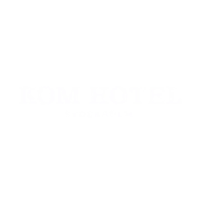 Logotyp Kom Hotel med cirkel