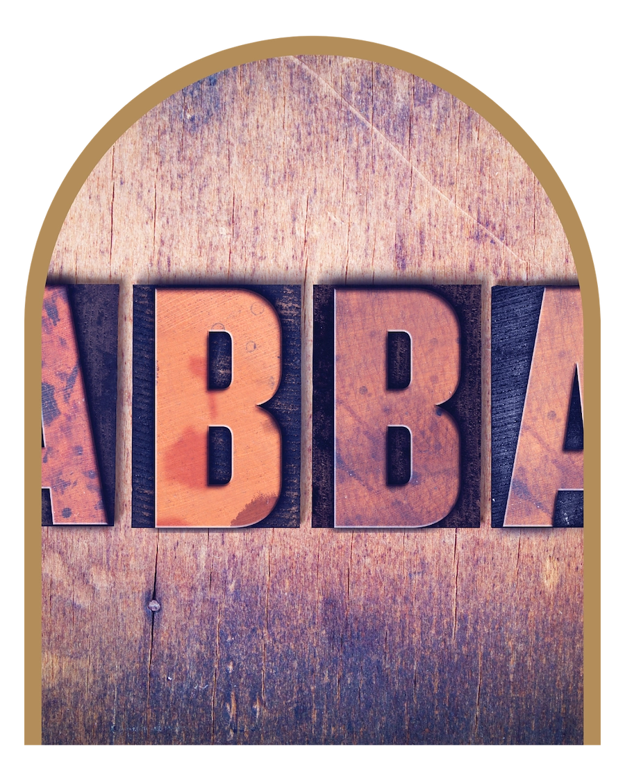 Foto på Abba skrivet i text