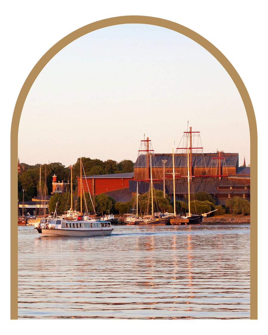 Båt framför Vasa museet